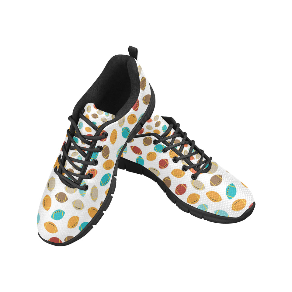 Colorful american football ball pattern Men's Sneaker Shoes