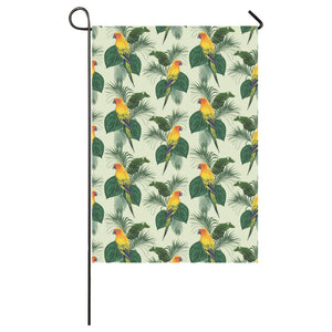 Beautiful parrot palm leaves pattern House Flag Garden Flag