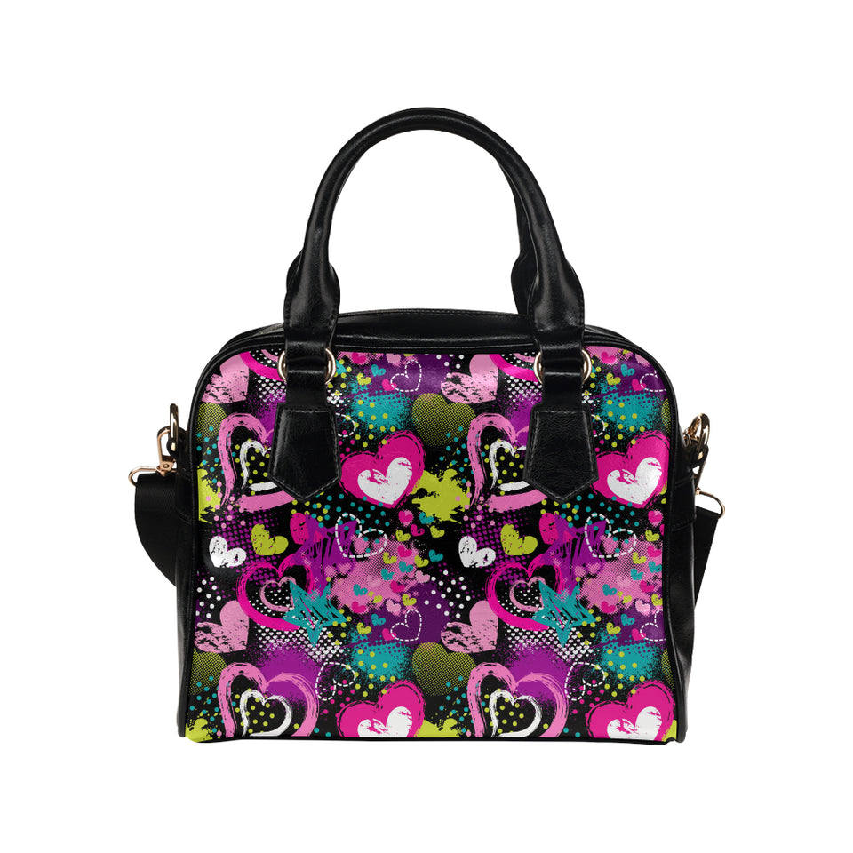 heart dot wave star creative design pattern Shoulder Handbag