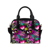 heart dot wave star creative design pattern Shoulder Handbag