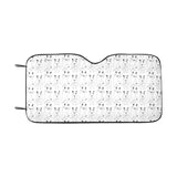 Bull Terrier Pattern Print Design 02 Car Sun Shade