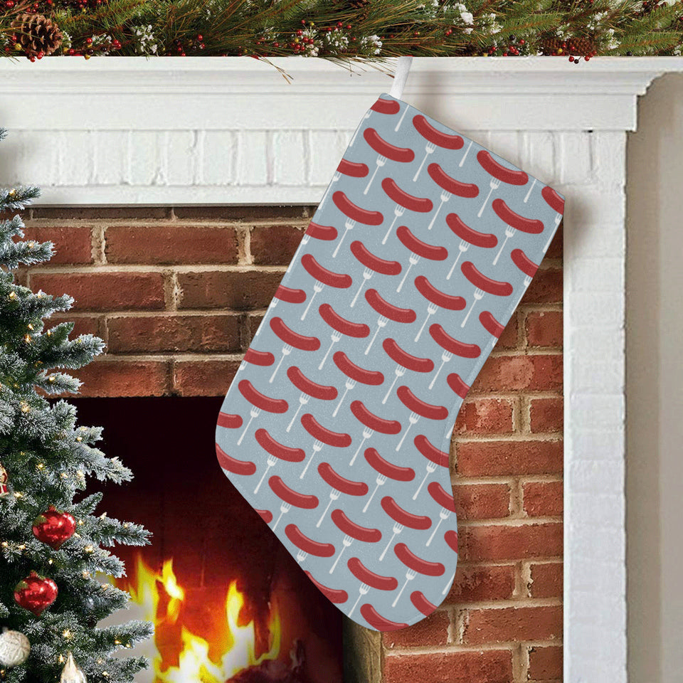 Sausage Pattern Print Design 02 Christmas Stocking
