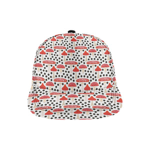 Red mushroom dot pattern All Over Print Snapback Cap