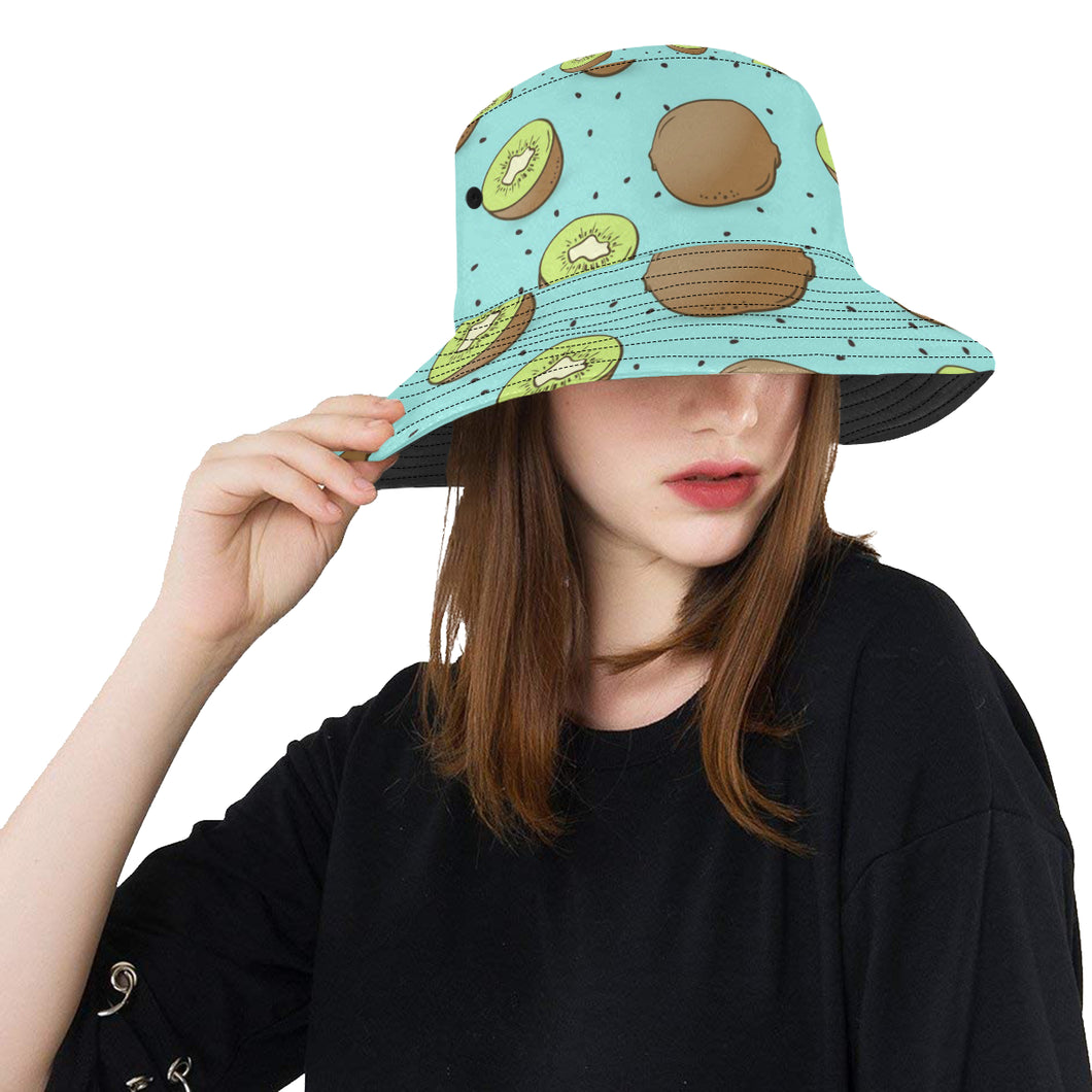 Kiwi blue background Unisex Bucket Hat