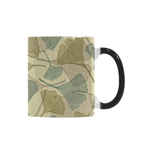 Ginkgo leaves design pattern Morphing Mug Heat Changing Mug