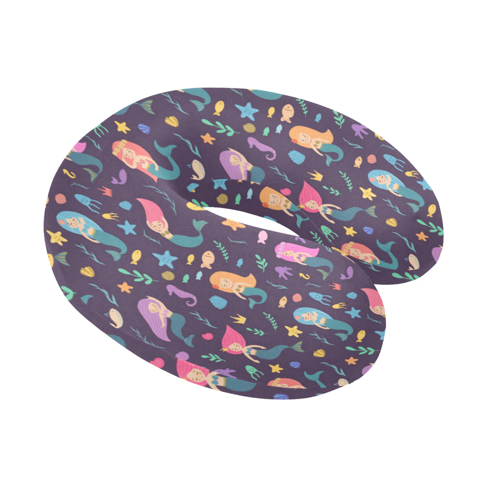 beautiful mermaid Fish jellyfish algae other marin U-Shaped Travel Neck Pillow