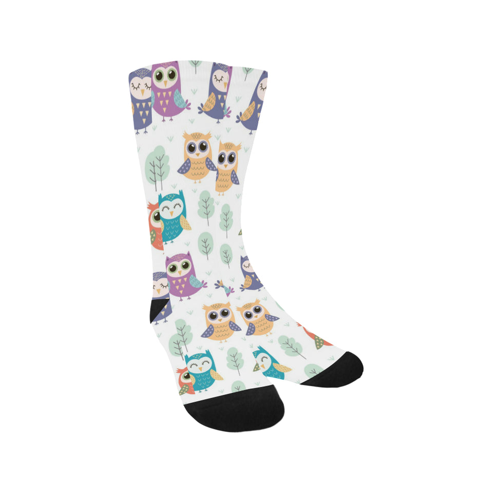 Cute owl pattern Crew Socks