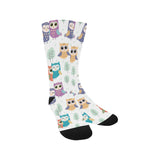 Cute owl pattern Crew Socks