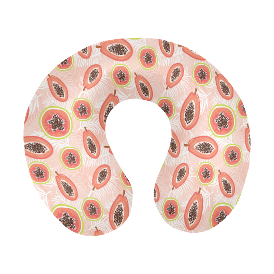 papaya leaves pattern U-Shaped Travel Neck Pillow