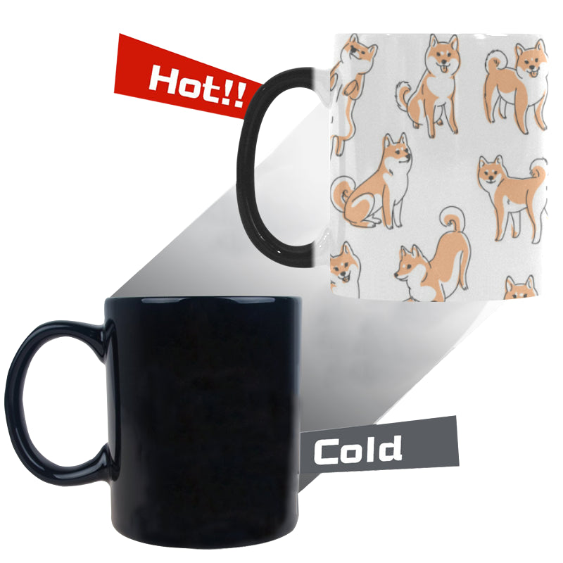 shiba inu dog pattern Morphing Mug Heat Changing Mug