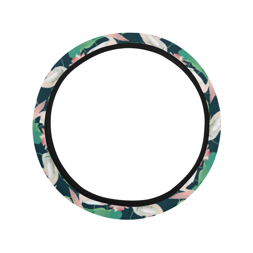 Pelican Pattern Print Design 03 Car Steering Wheel Cover