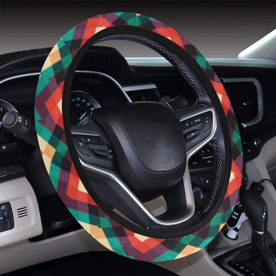 zigzag  chevron colorful pattern Car Steering Wheel Cover