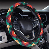 zigzag  chevron colorful pattern Car Steering Wheel Cover
