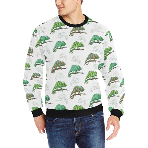 Chameleon lizard pattern Men's Crew Neck Sweatshirt