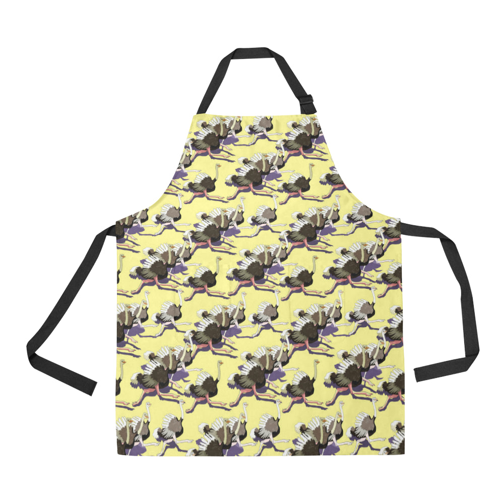 Ostrich Pattern Print Design 04 All Over Print Adjustable Apron