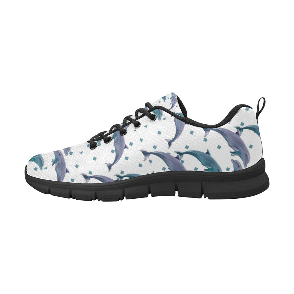 Dolphins pattern dotted background Men's Sneaker Shoes