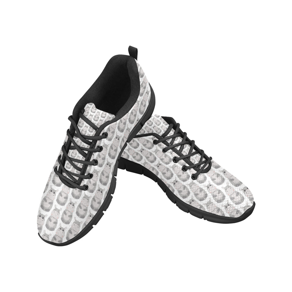 Hippopotamus Pattern Print Design 05 Women's Sneaker Shoes