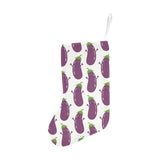 Eggplant Pattern Print Design 01 Christmas Stocking