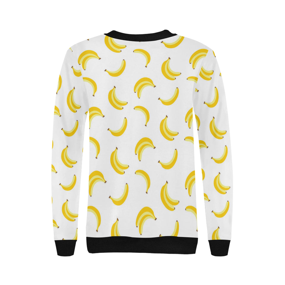 Banana pattern Women's Crew Neck Sweatshirt