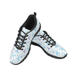 Blue Eiffel Tower Theme Pattern Print Design 01 Men's Breathable Sneakers ( Model 055)