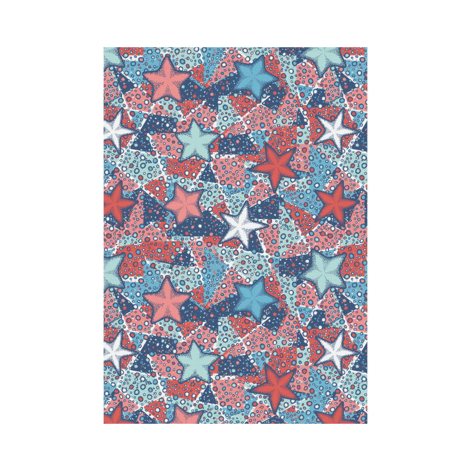 Hand drawn colorful starfish House Flag Garden Flag