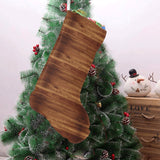 Wood Printed Pattern Print Design 04 Christmas Stocking