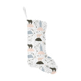 Polar bears star poka dot pattern Christmas Stocking