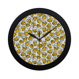 Beer design pattern Elegant Black Wall Clock