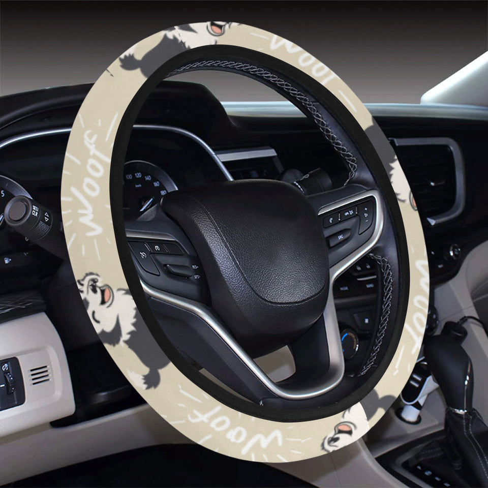 Cute Siberian Husky Car Steering Wheel Cover