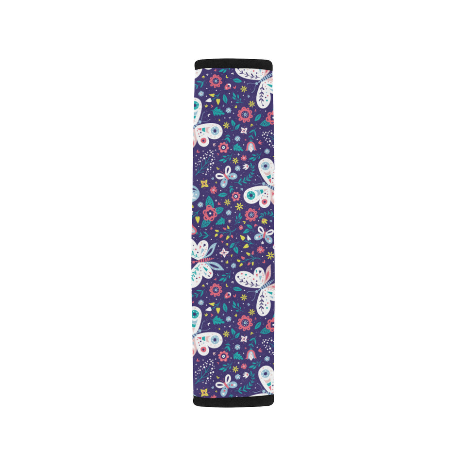Colorful butterfly flower pattern.eps Car Seat Belt Cover