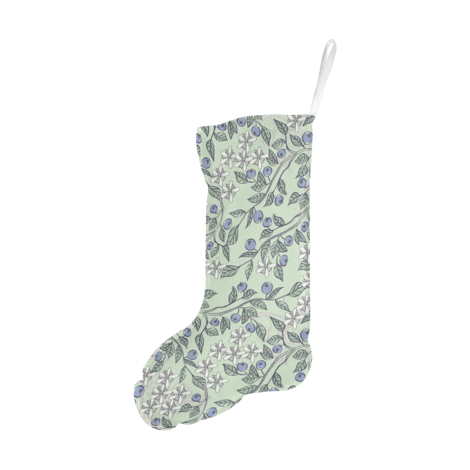 hand drawn blueberry pattern Christmas Stocking