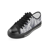 Guava tropical hand drawn pattern Kids' Boys' Girls' Low Top Canvas Shoes Black