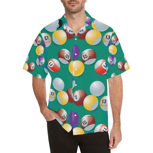 Billiard Ball Pattern Print Design 01 Men's All Over Print Hawaiian Shirt (Model T58)