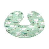 White swan lake pattern U-Shaped Travel Neck Pillow