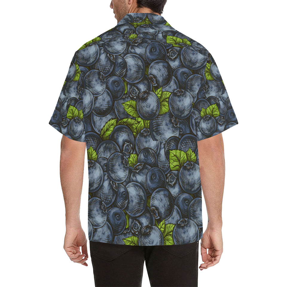 blueberry pattern Men's All Over Print Hawaiian Shirt