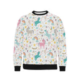 Colorful unicorn pattern Men's Crew Neck Sweatshirt