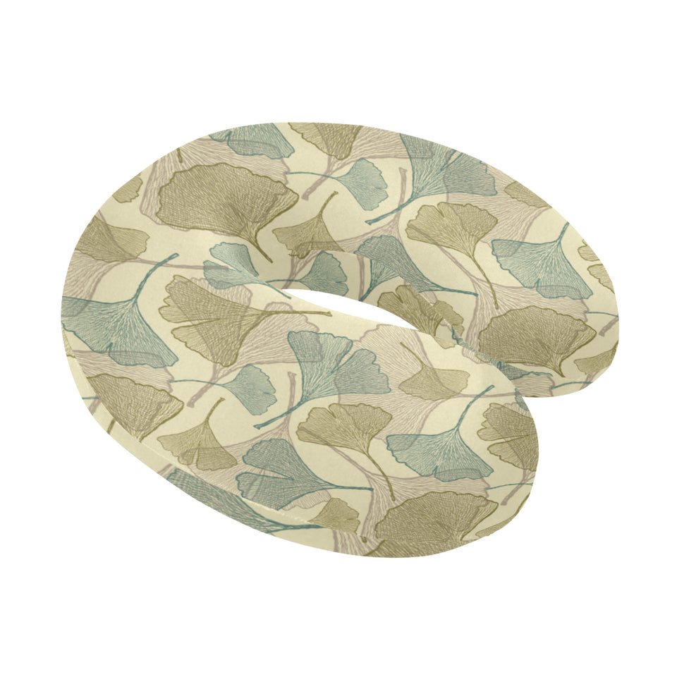 Ginkgo leaves design pattern U-Shaped Travel Neck Pillow