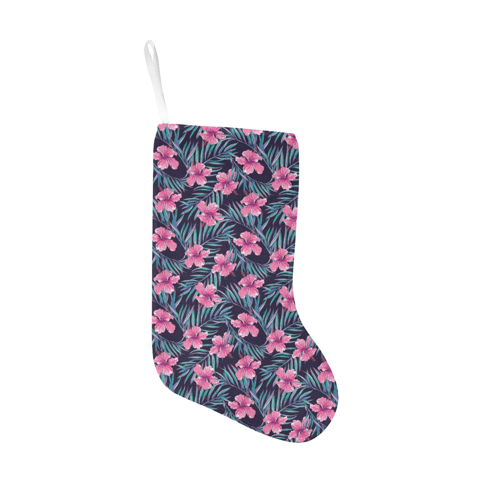 Hibiscus Pattern Print Design 05 Christmas Stocking