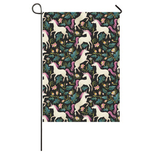 Unicorns forest background House Flag Garden Flag