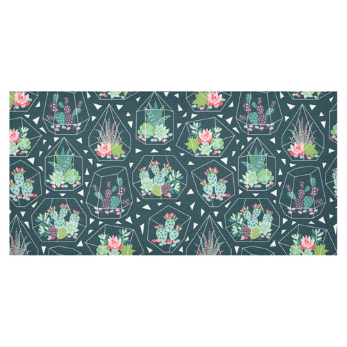 Cactus glass terrarium pattern Tablecloth