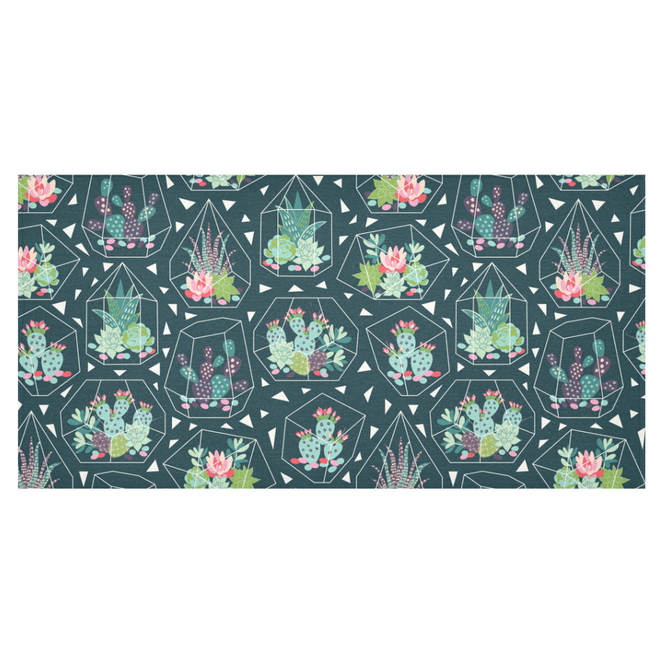 Cactus glass terrarium pattern Tablecloth