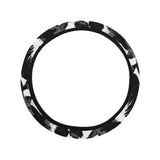Crow illustration pattern Car Steering Wheel Cover