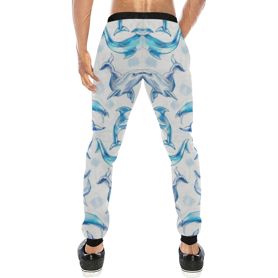 Watercolor dolphin pattern Unisex Casual Sweatpants