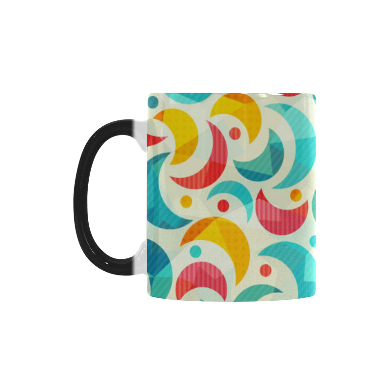 Colorful moon pattern Morphing Mug Heat Changing Mug