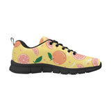 Grapefruit yellow background Men's Sneaker Shoes