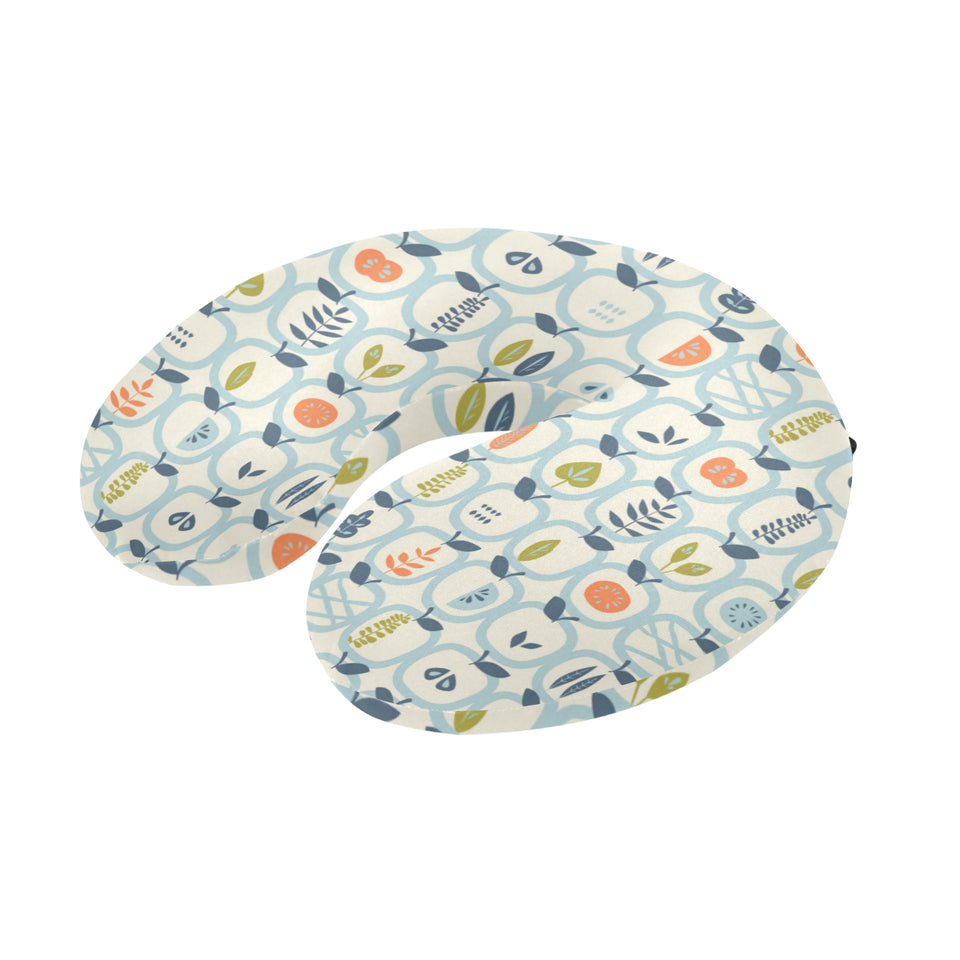 apples leaves pattern U-Shaped Travel Neck Pillow