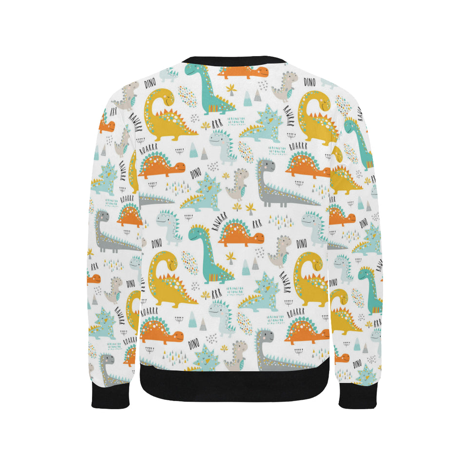 Cute funny kids dinosaurs pattern Men's Crew Neck Sweatshirt