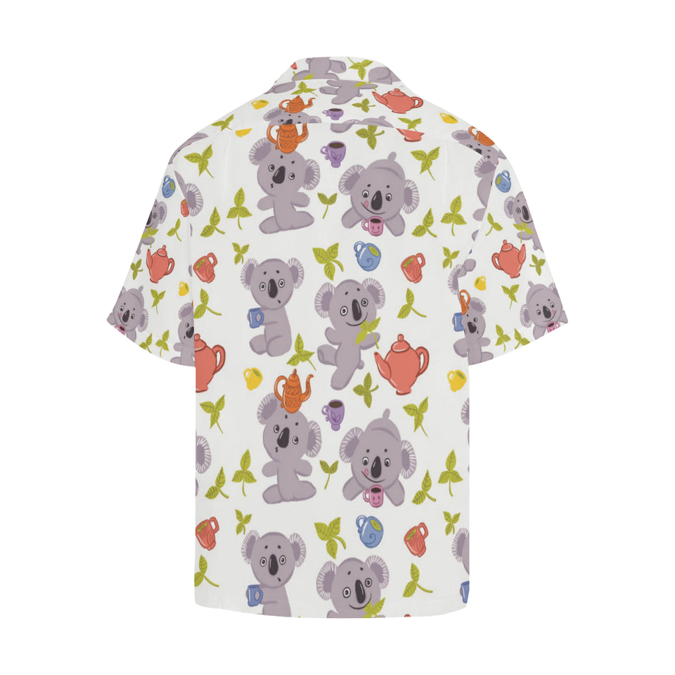 Cute koalas teapots tea Men's All Over Print Hawaiian Shirt