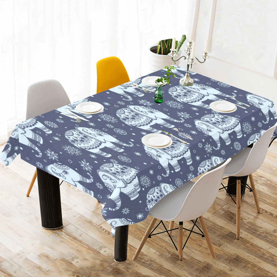 Elephant tribal design pattern Tablecloth