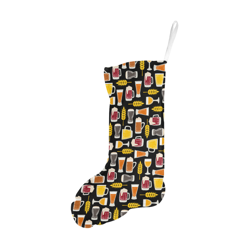 Beer type pattern Christmas Stocking